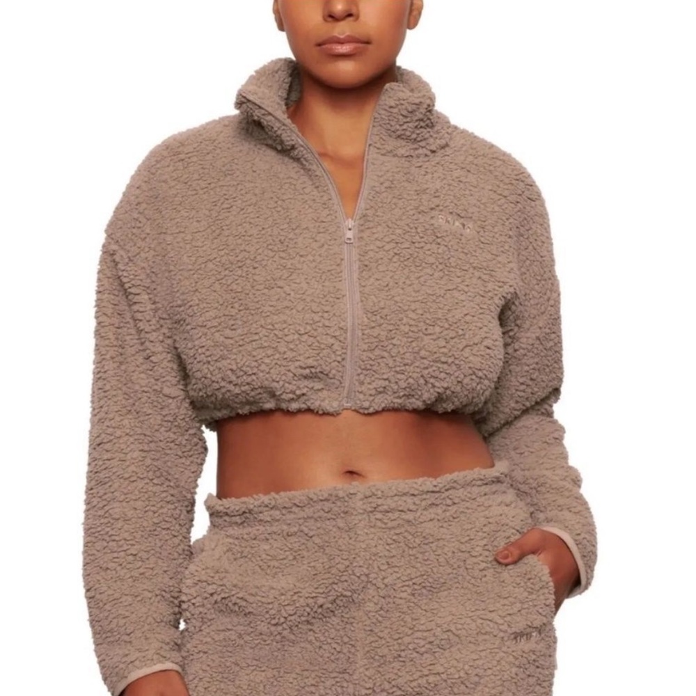 Skims Teddy Zip Up Sweater